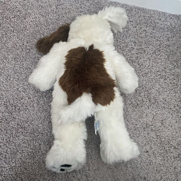 Build a Bear 16” Brown & White Spotted Happy Puppy Dog Plush Animal Posable Ears - Picture 4 of 7